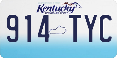 KY license plate 914TYC