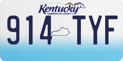 KY license plate 914TYF