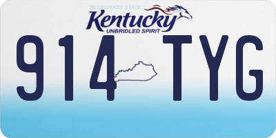 KY license plate 914TYG