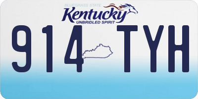 KY license plate 914TYH