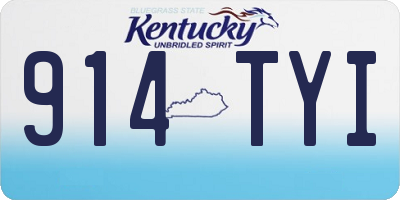 KY license plate 914TYI