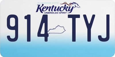 KY license plate 914TYJ