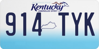 KY license plate 914TYK
