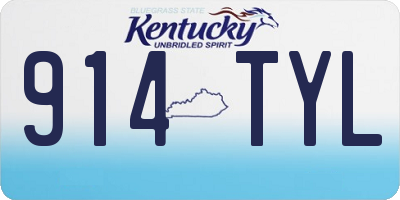 KY license plate 914TYL