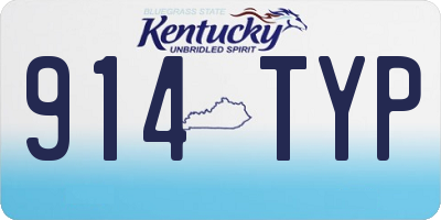 KY license plate 914TYP
