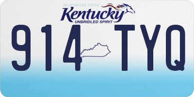KY license plate 914TYQ