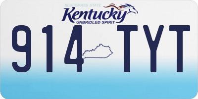 KY license plate 914TYT