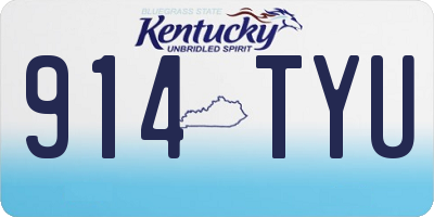 KY license plate 914TYU