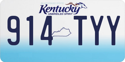 KY license plate 914TYY