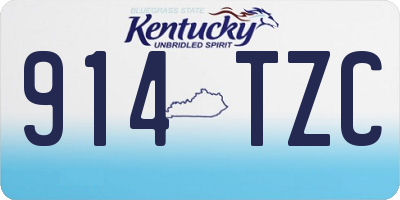 KY license plate 914TZC