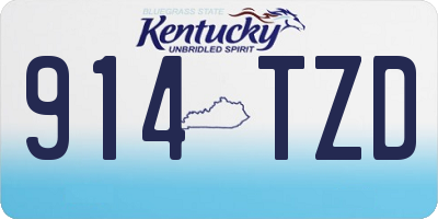 KY license plate 914TZD