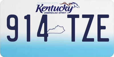 KY license plate 914TZE