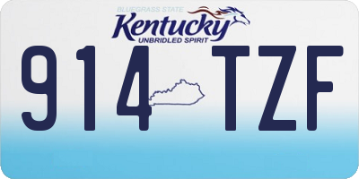 KY license plate 914TZF