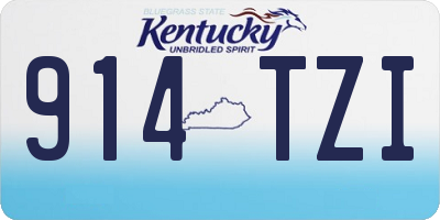 KY license plate 914TZI