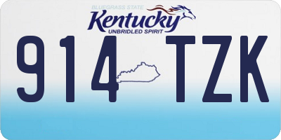 KY license plate 914TZK