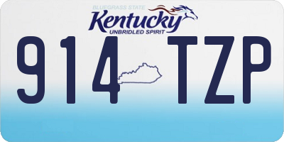 KY license plate 914TZP