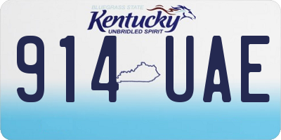KY license plate 914UAE
