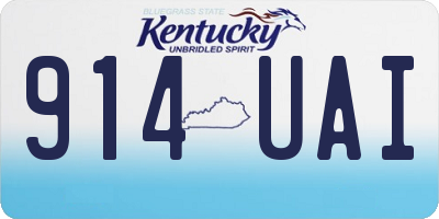 KY license plate 914UAI