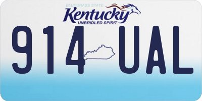 KY license plate 914UAL