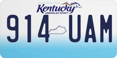 KY license plate 914UAM