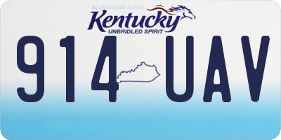 KY license plate 914UAV