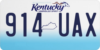 KY license plate 914UAX