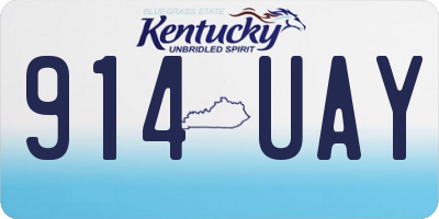 KY license plate 914UAY
