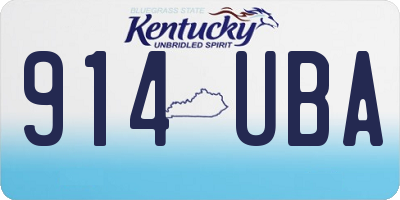 KY license plate 914UBA