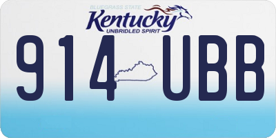 KY license plate 914UBB