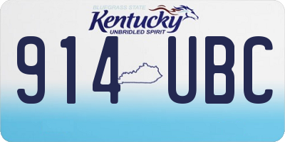 KY license plate 914UBC