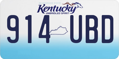 KY license plate 914UBD
