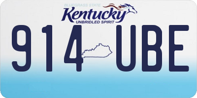 KY license plate 914UBE