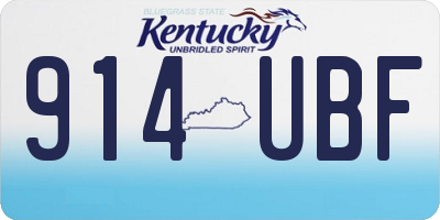 KY license plate 914UBF