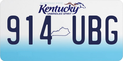 KY license plate 914UBG