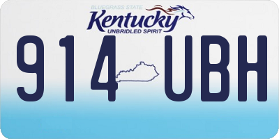 KY license plate 914UBH