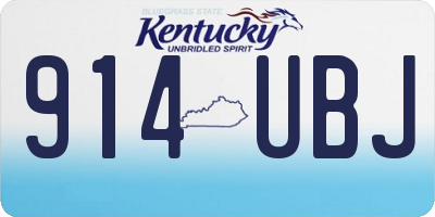 KY license plate 914UBJ
