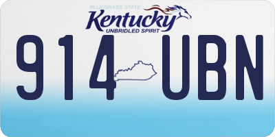 KY license plate 914UBN