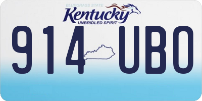 KY license plate 914UBO