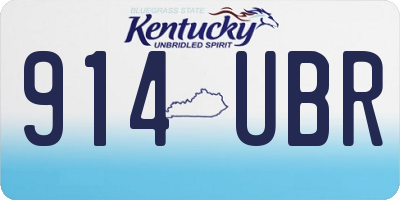 KY license plate 914UBR