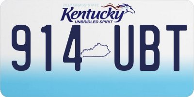 KY license plate 914UBT
