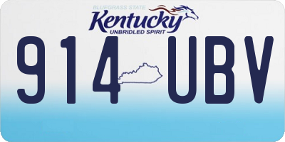 KY license plate 914UBV