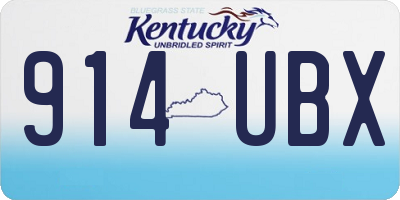 KY license plate 914UBX