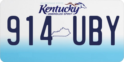 KY license plate 914UBY