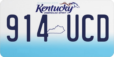 KY license plate 914UCD