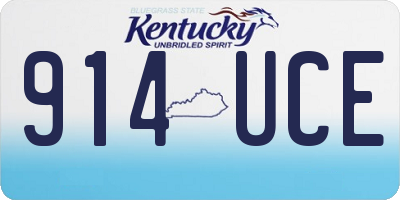 KY license plate 914UCE