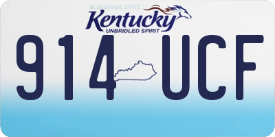 KY license plate 914UCF