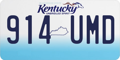 KY license plate 914UMD