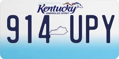 KY license plate 914UPY