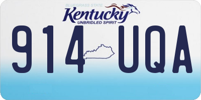 KY license plate 914UQA