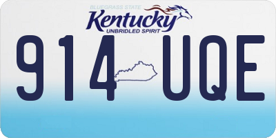 KY license plate 914UQE